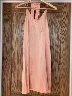 A&F Collection Silk blend Slip Dress peachy blush XS BNWT